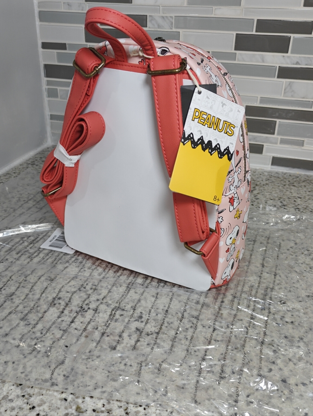 Loungefly Peanuts Snoopy & Woodstock Valentine's Day Mini Backpack - Picture 4 of 10